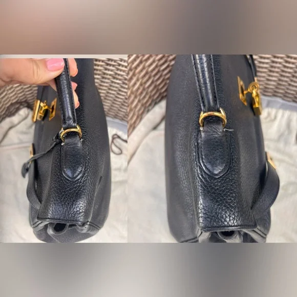 Authentic HERMES KELLY 35 taurillon black leather gold hardware - Picture 8 of 16